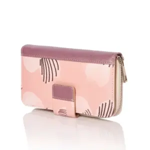 Billetera mediana con monedero Plumas