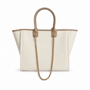 Bolso Tripoli beige combinado con cadenas