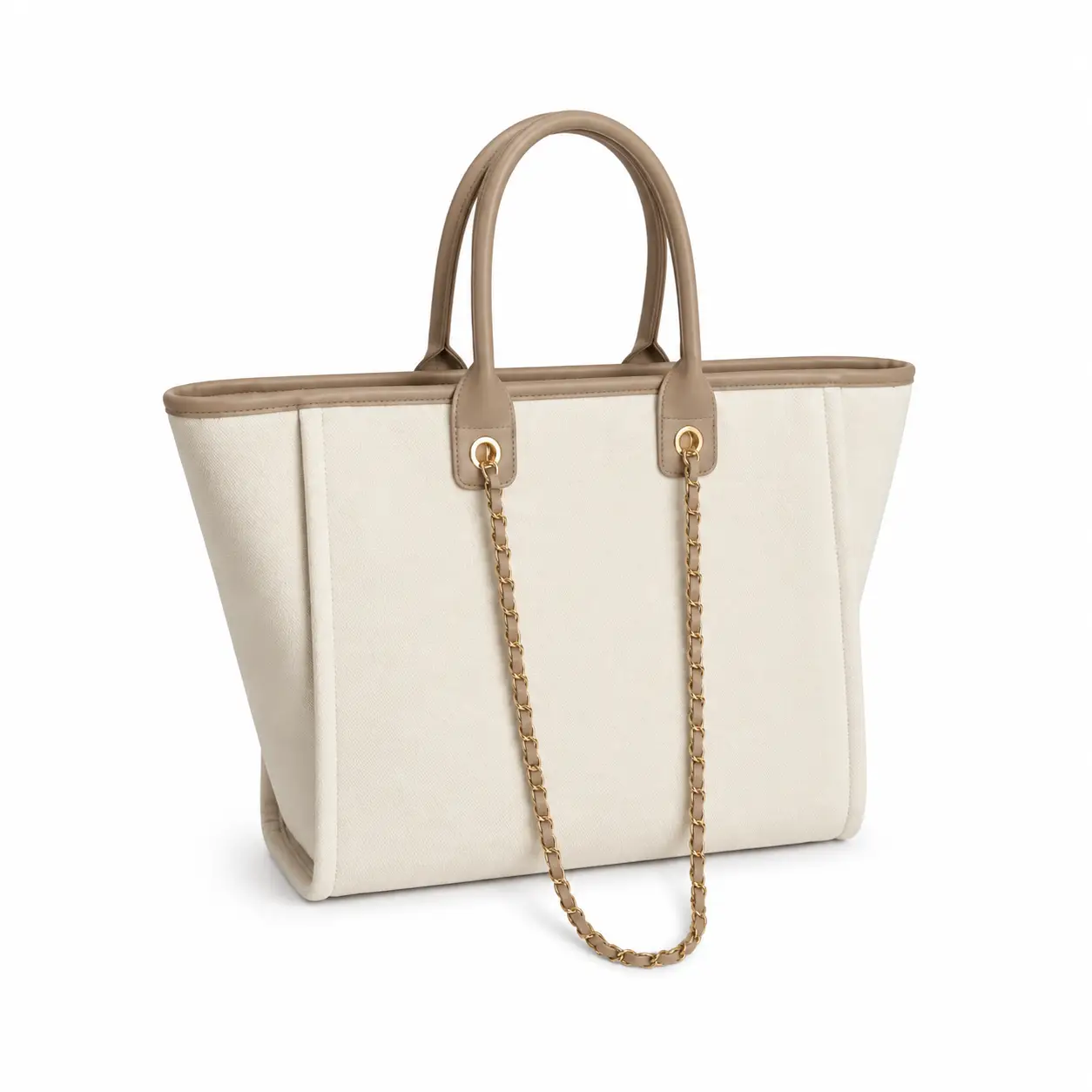Bolso Tripoli beige combinado con cadenas - Imagen 2