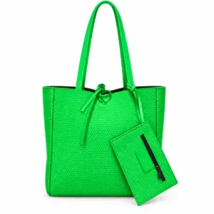 Bolso flúor piel  verde