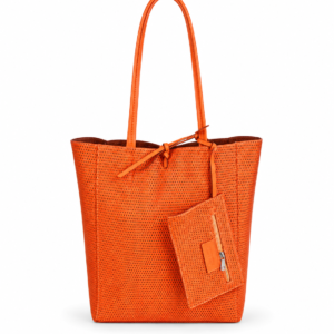 Bolso flúor piel naranja