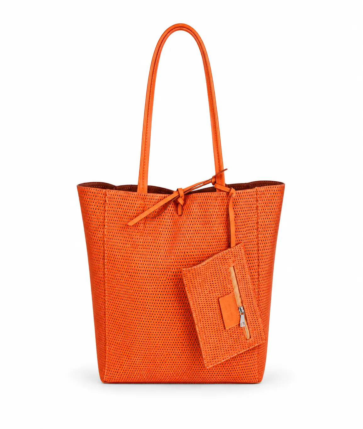 Bolso flúor piel naranja