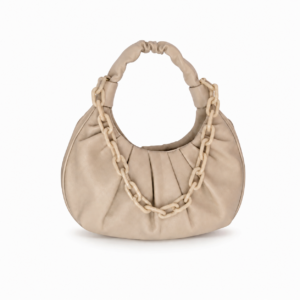 Bolso Venezia beige de mano y con cadena