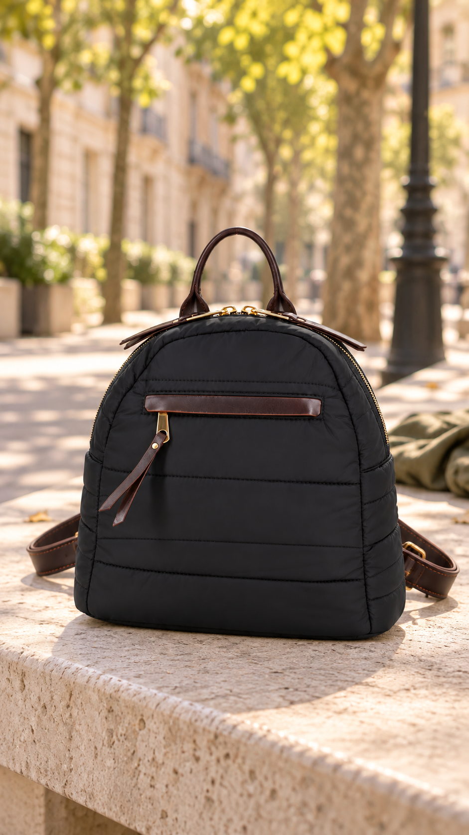 Mochila acolchada negra - Imagen 9
