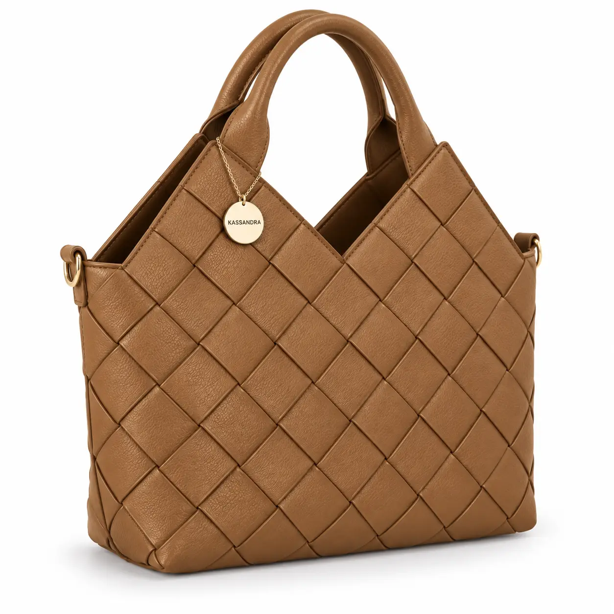 Bolso Trenzado Kassandra Marrón - Imagen 2
