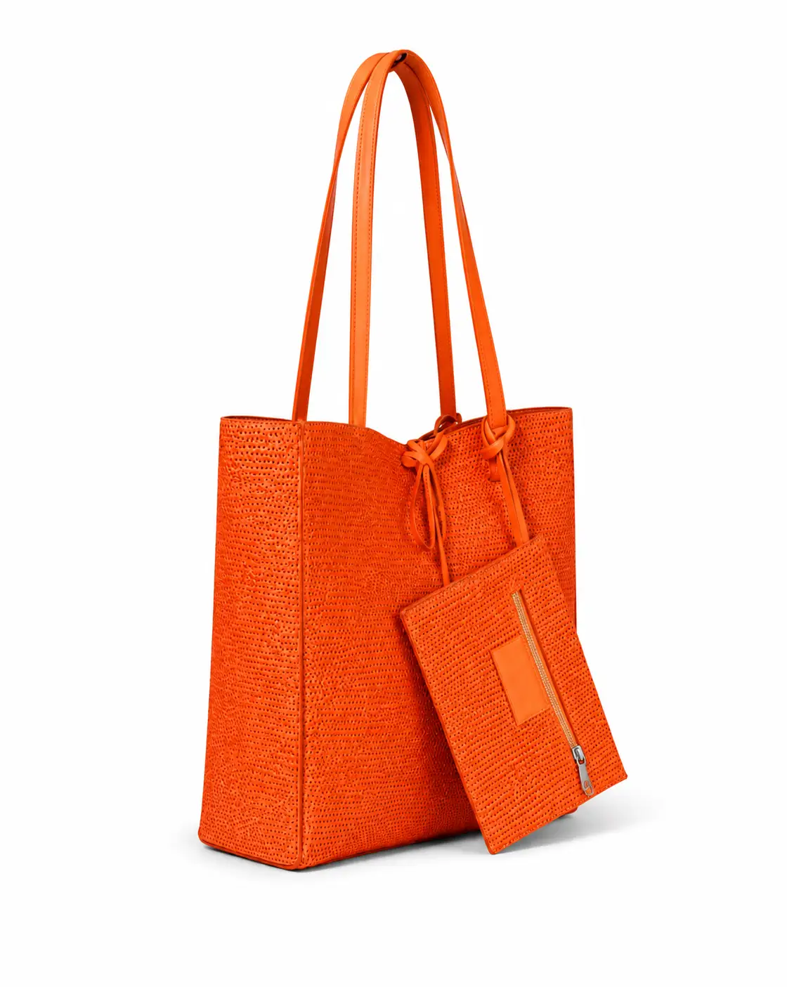 Bolso flúor piel naranja - Imagen 2