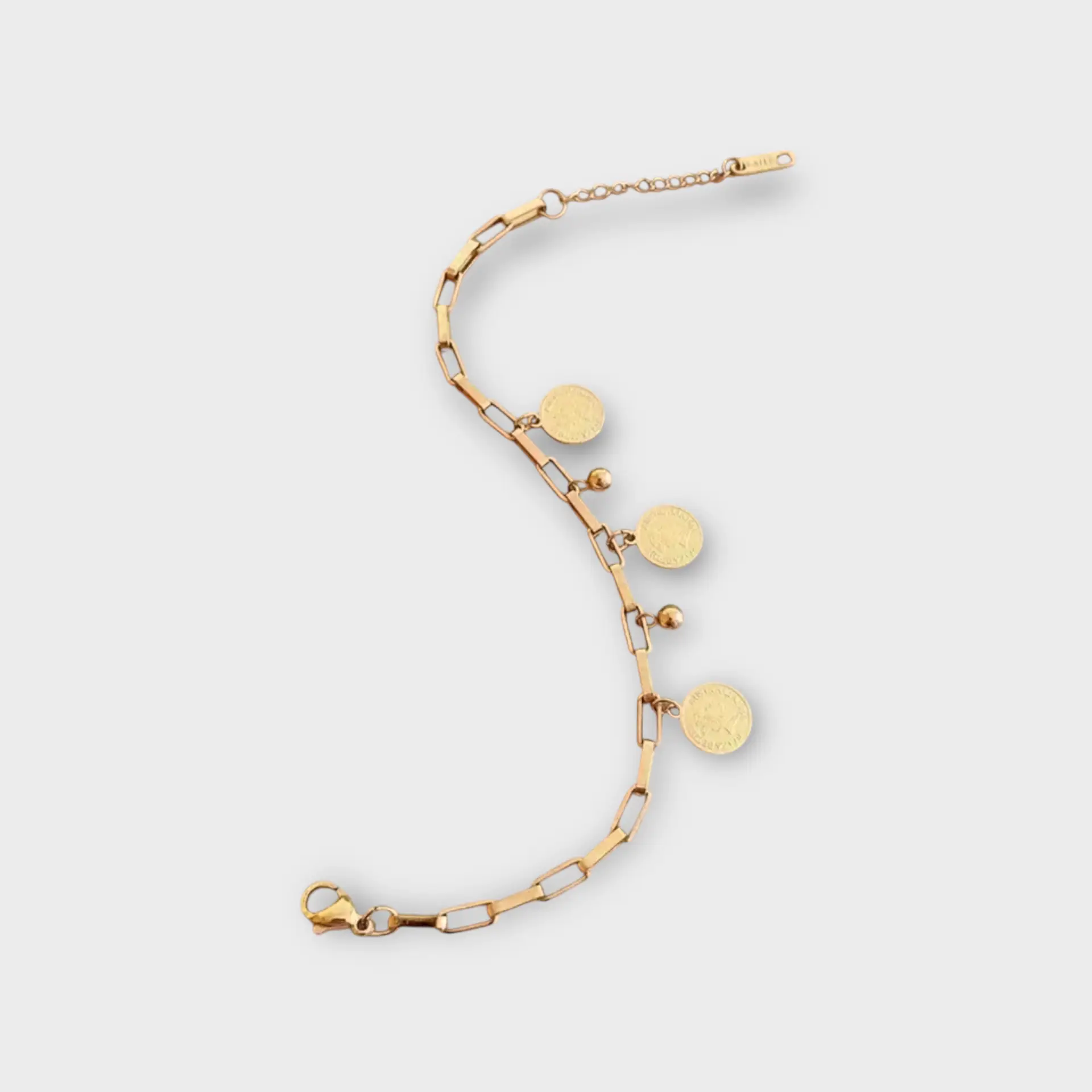 Pulsera con monedas doradas - Imagen 2
