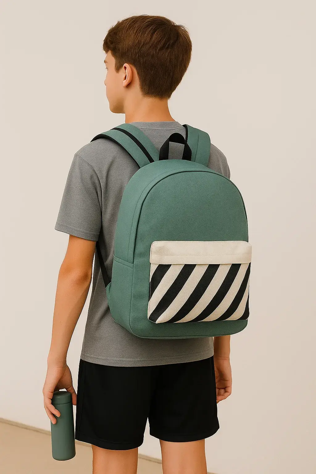 Mochila rayas Antilles verde - Imagen 4