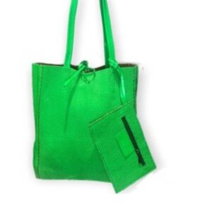 Bolso flúor piel  verde