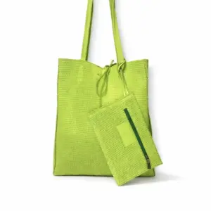 Bolso flúor piel  amarillo