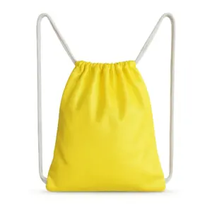Mochila saco textura metalizada amarilla