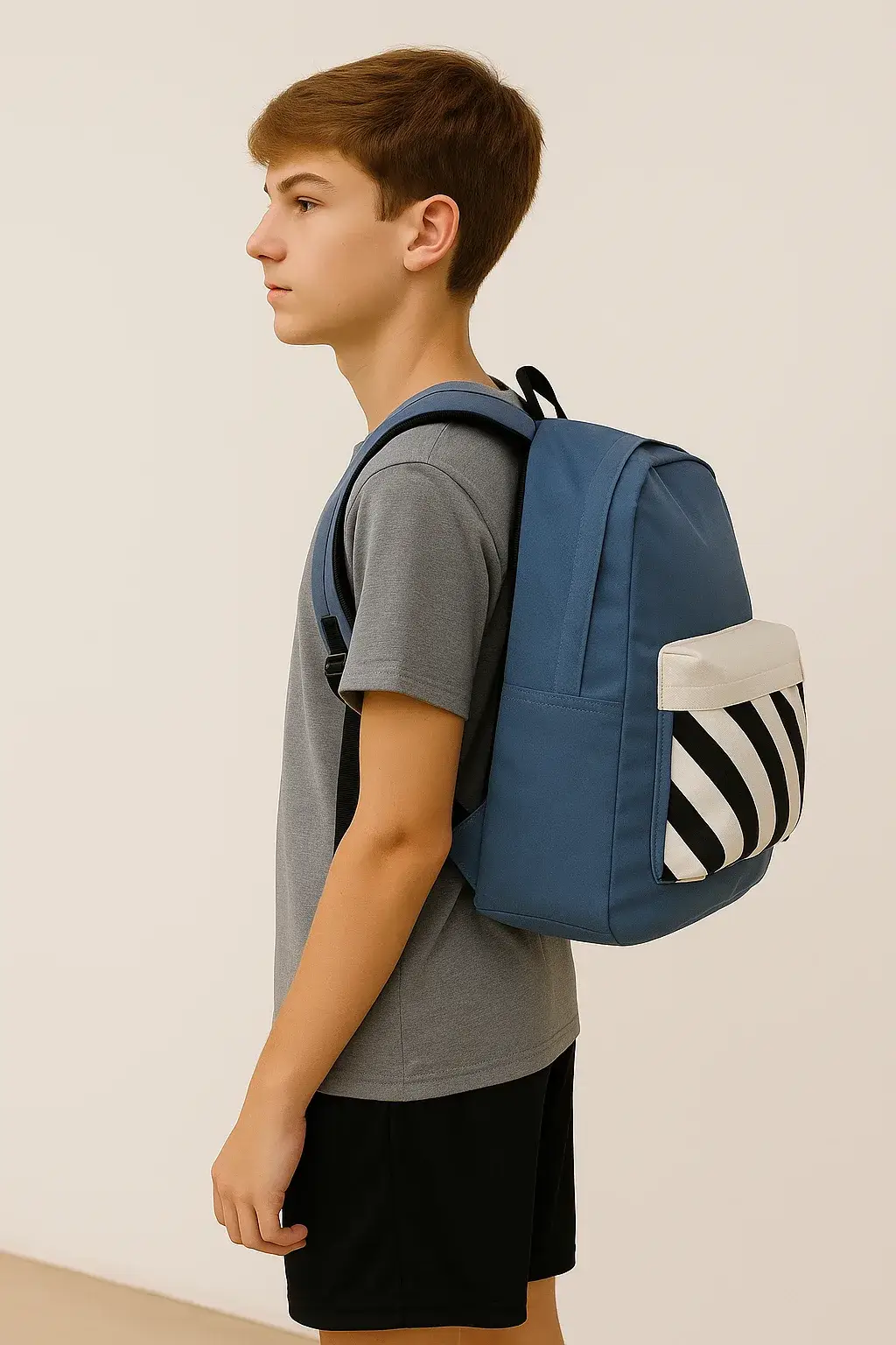 Mochila rayas Antilles azul - Imagen 3