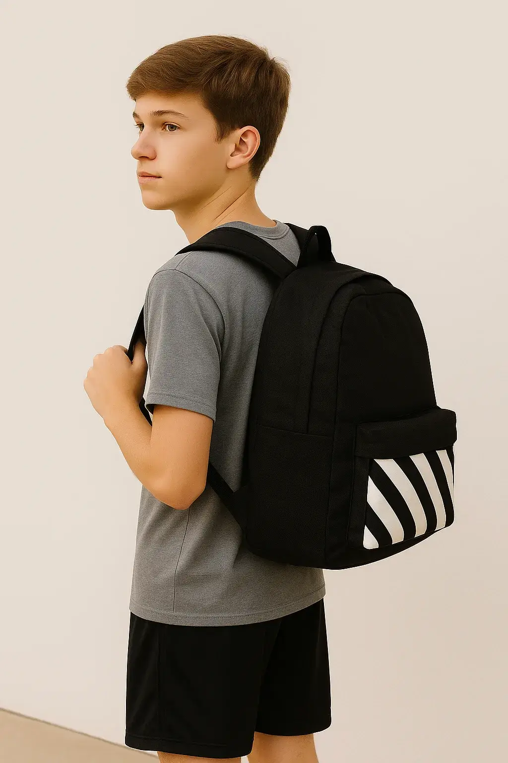 Mochila rayas Antilles negra - Imagen 4