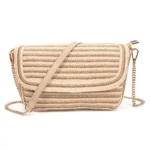 Bolso Adela beige con detalle dorado, bolso de autor para look completo