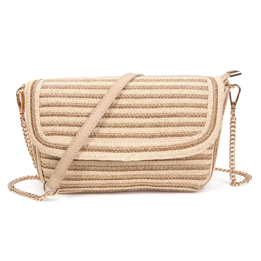 Bolso Adela beige con detalle dorado, bolso de autor para look completo