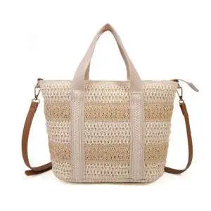 Bolso Eloise en tonos beige y natural, formas limpias de inspiración artesanal