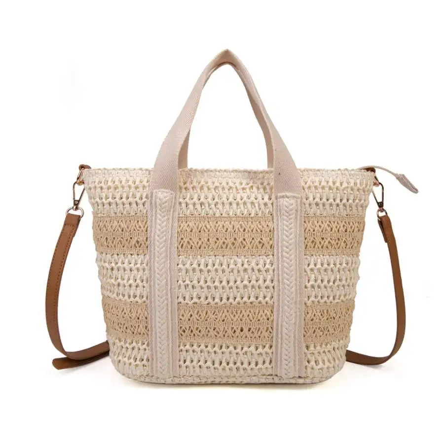 Bolso Eloise en tonos beige y natural, formas limpias de inspiración artesanal