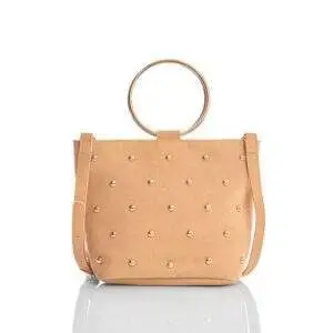 Bolso geométrico aro dorado Melocotón