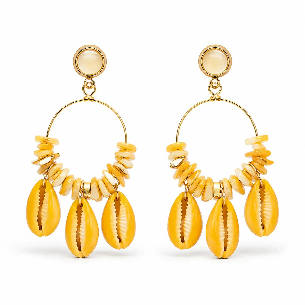 Pendientes Marea amarillo - Imagen 2