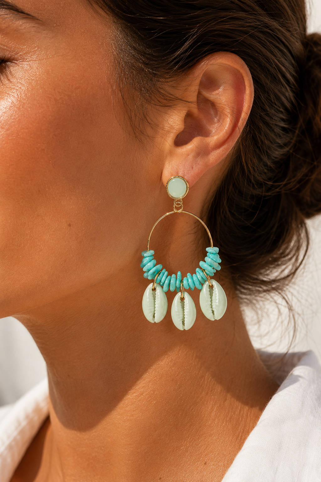 Pendientes Marea agua marina - Imagen 5