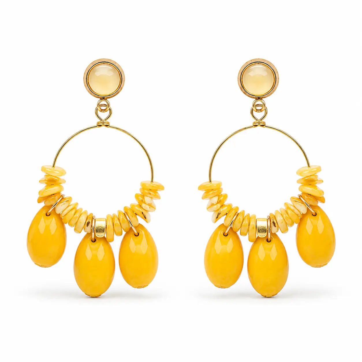 Pendientes Marea amarillo - Imagen 3