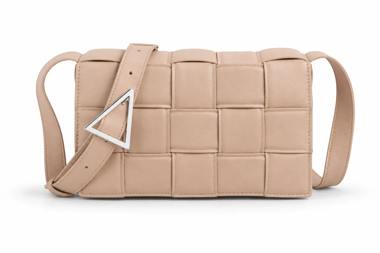 Bandolera Lusitana Trenzada con Correa Ancha y Hebilla Triangular Khaki - Imagen 3