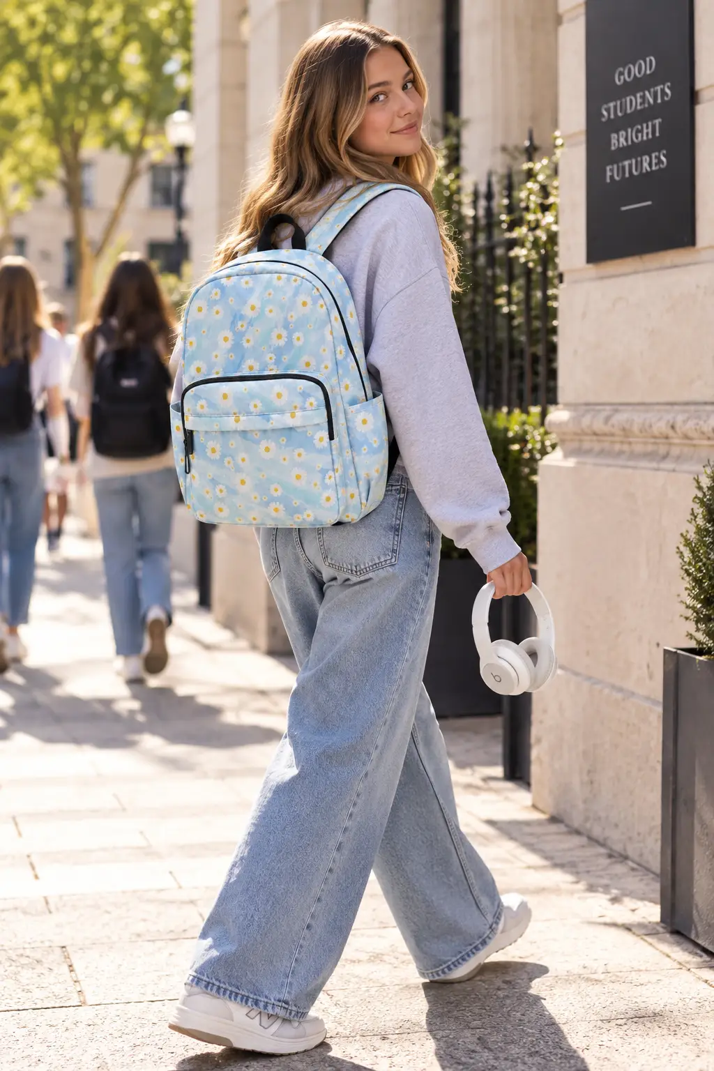 Mochila Margaritas Mustique azul - Imagen 5