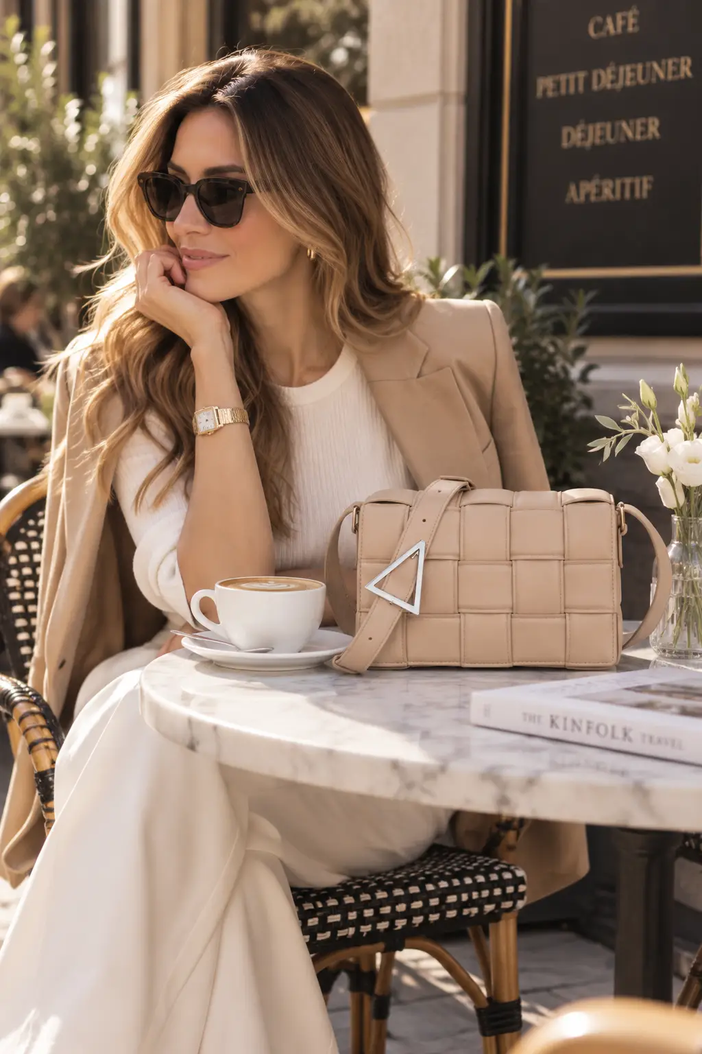 Bandolera Lusitana Trenzada con Correa Ancha y Hebilla Triangular Khaki - Imagen 8