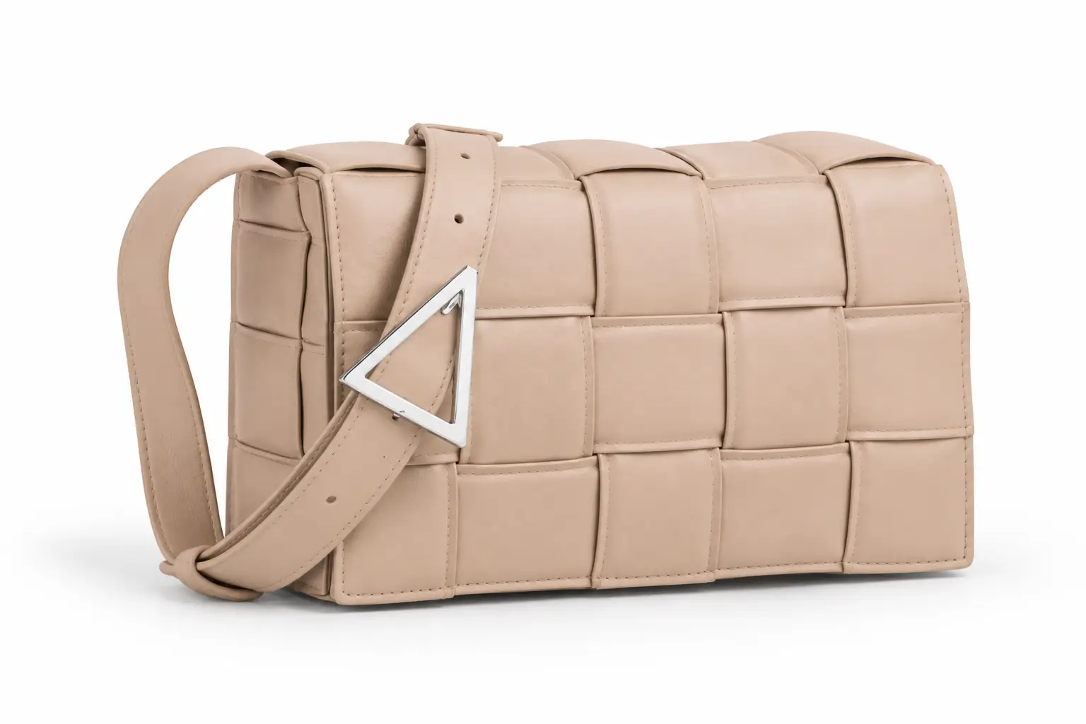 Bandolera Lusitana Trenzada con Correa Ancha y Hebilla Triangular Khaki - Imagen 2