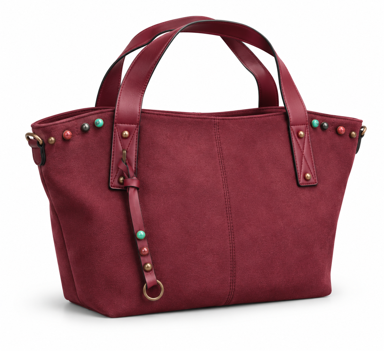 Bolso London con borlas color Burdeos